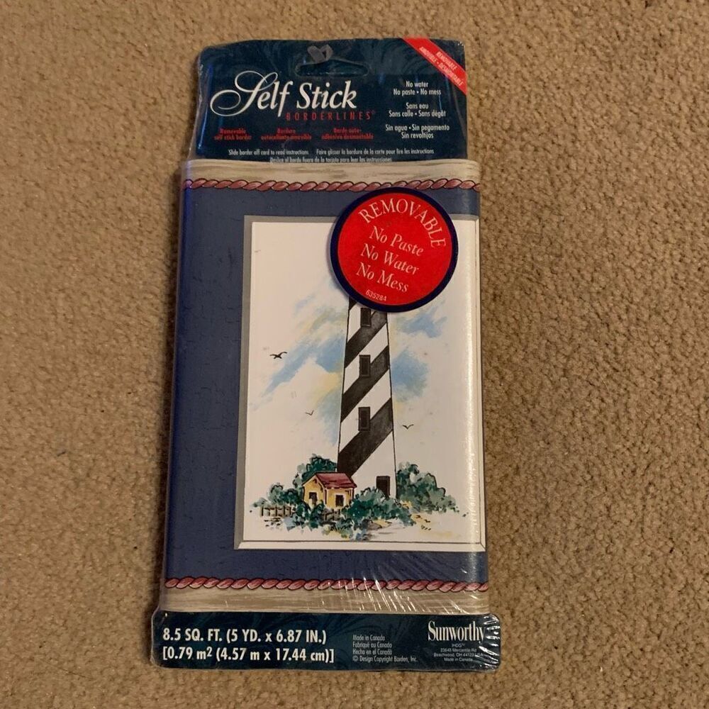 Sunworthy Self Stick Borderlines 5 Yard Wall Border *New*